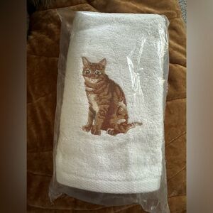 *SOLD* Avanti Orange Cat Hand Towels